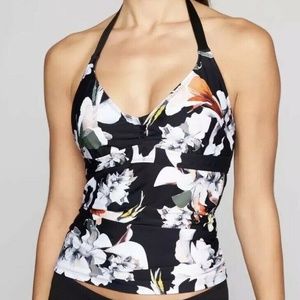 Athleta Polynesia Halter Tankini Top 34D/DD Floral